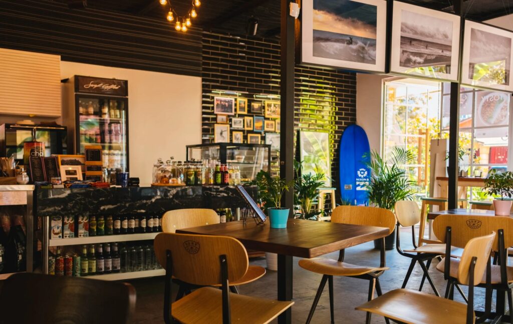 interior of a cafe